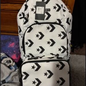 Converse Star Patterned Black and White Backpack